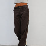 Modern Comfy Pants Women Dark Brown