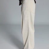 Wide Pleated Pants Natural