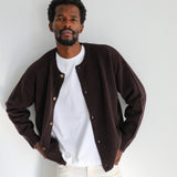 Buttons Knit Sweater Brown