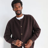 Buttons Knit Sweater Brown