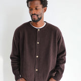 Buttons Knit Sweater Brown