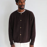 Buttons Knit Sweater Brown