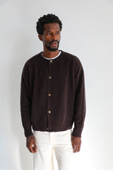 Buttons Knit Sweater Brown
