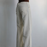 Corduroy Wide Comfy Pants White