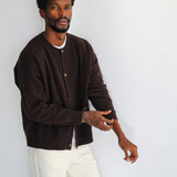 Buttons Knit Sweater Brown