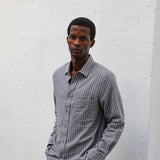 Square Shirt Grey & Orange
