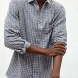 Square Shirt Grey & Orange