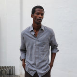 Square Shirt Grey & Orange
