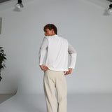 Trendy Contrast T-Shirt White & Grey