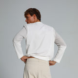 Trendy Contrast T-Shirt White & Grey