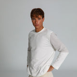 Trendy Contrast T-Shirt White & Grey