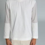 Trendy Contrast T-Shirt White & Grey