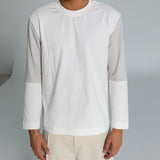 Trendy Contrast T-Shirt White & Grey