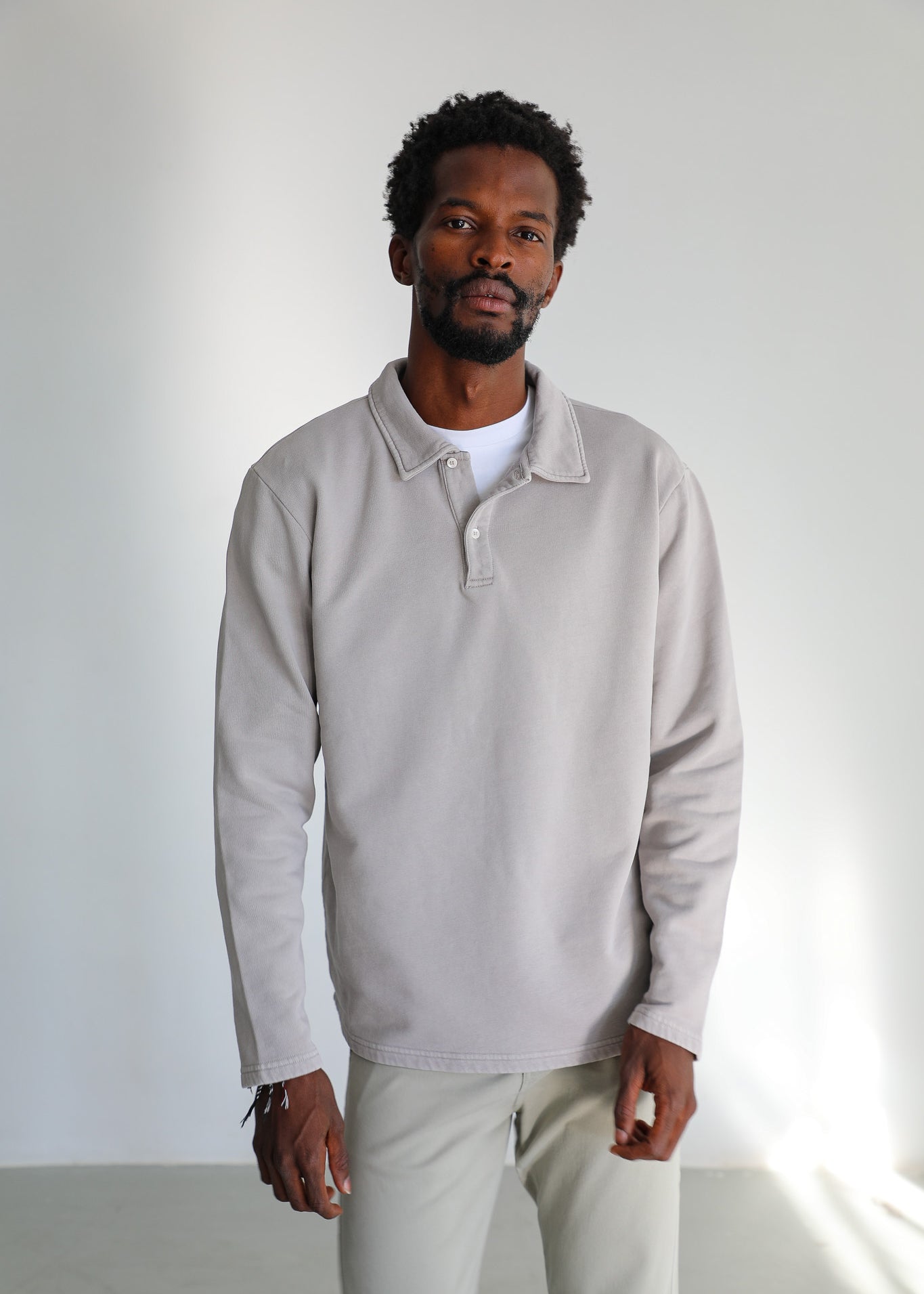 Polo Sweater Light Grey