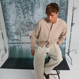 Buttons Knit Sweater Beige