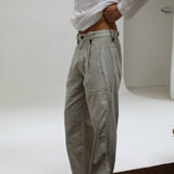 Modern Pleated Linen Pants Beige
