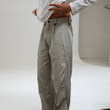 Modern Pleated Linen Pants Beige