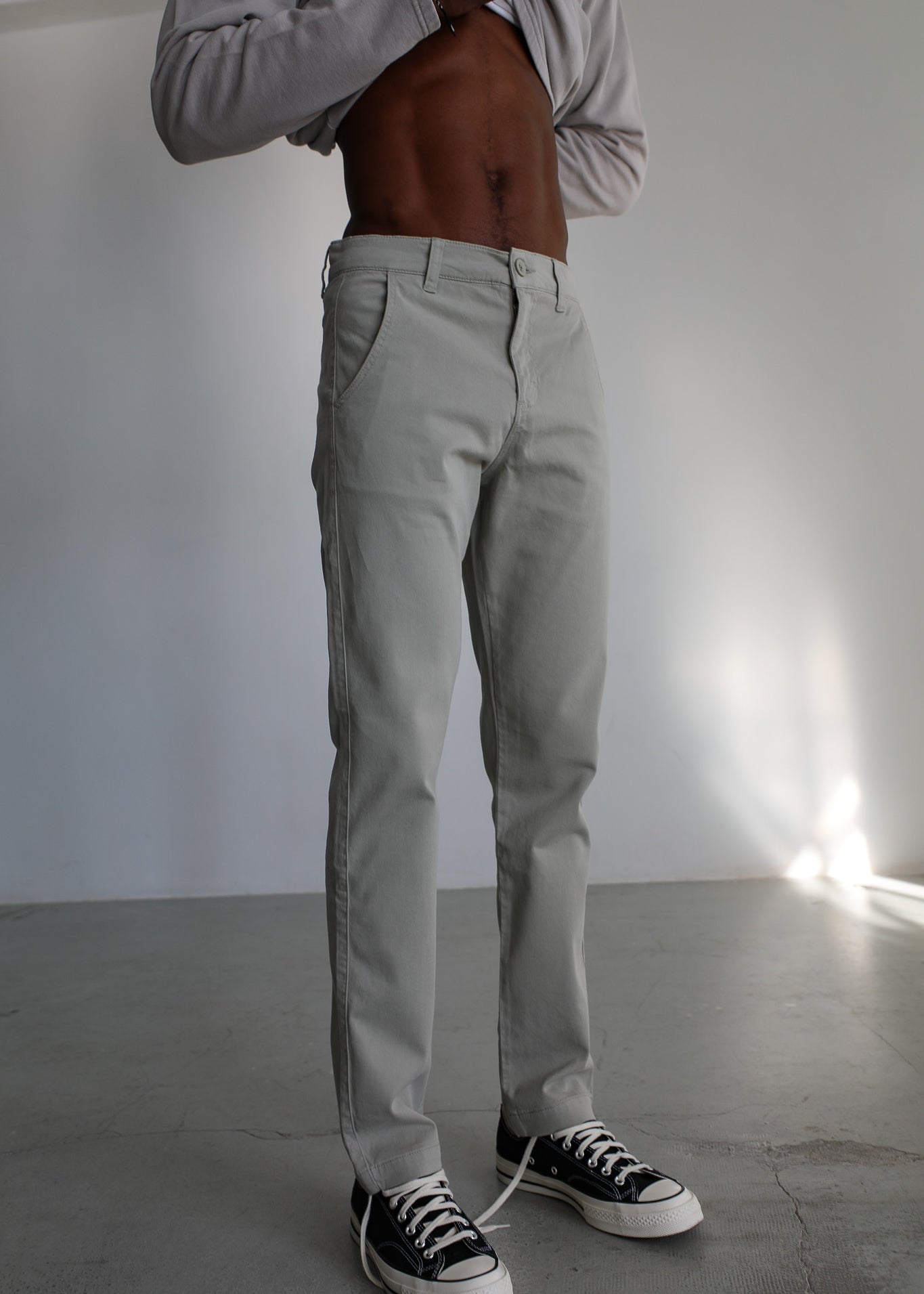 Button Comfy Pants Green