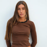 Long Trendy Stripes Black & Brown
