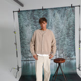 Buttons Knit Sweater Beige