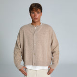 Buttons Knit Sweater Beige