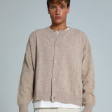 Buttons Knit Sweater Beige