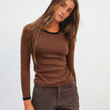 Long Trendy Stripes Black & Brown