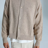 Buttons Knit Sweater Beige