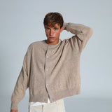 Buttons Knit Sweater Beige