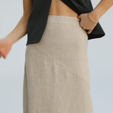 Linen Skirt Beige