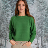 Zip Knit Sweater Green