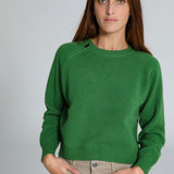 Zip Knit Sweater Green