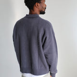 Classic Polo Knit Sweater Dark Blue