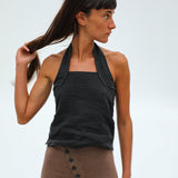 Linen Corset Top Navy