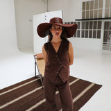 Loop Vest Brown