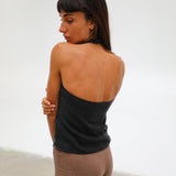 Linen Corset Top Navy