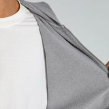 Double Zip Hoodie Light Grey