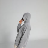 Double Zip Hoodie Light Grey