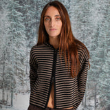 Stripes Knit Sweater Brown & Black