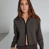 Stripes Knit Sweater Brown & Black