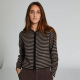 Stripes Knit Sweater Brown & Black