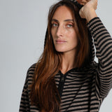 Stripes Knit Sweater Brown & Black