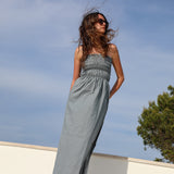 Comfy Linen Dress Light Blue