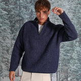Modern Wool Flow Hoodie Blue