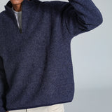 Modern Wool Flow Hoodie Blue