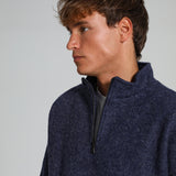Modern Wool Flow Hoodie Blue