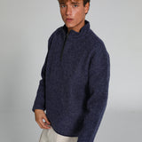 Modern Wool Flow Hoodie Blue