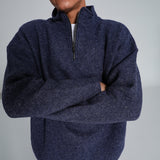 Modern Wool Flow Hoodie Blue