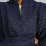 Modern Wool Flow Hoodie Blue