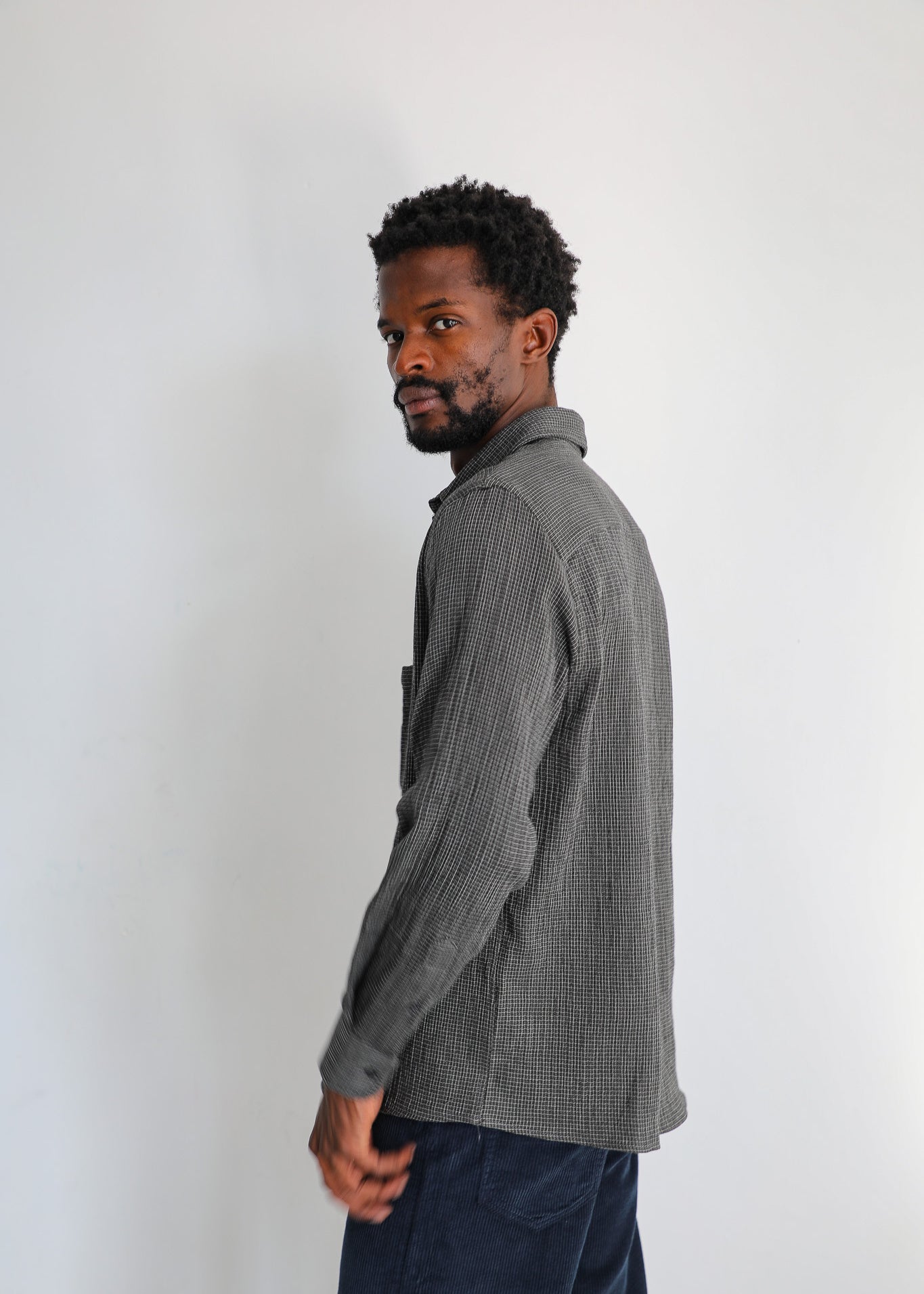 Square Shirt Dark Grey